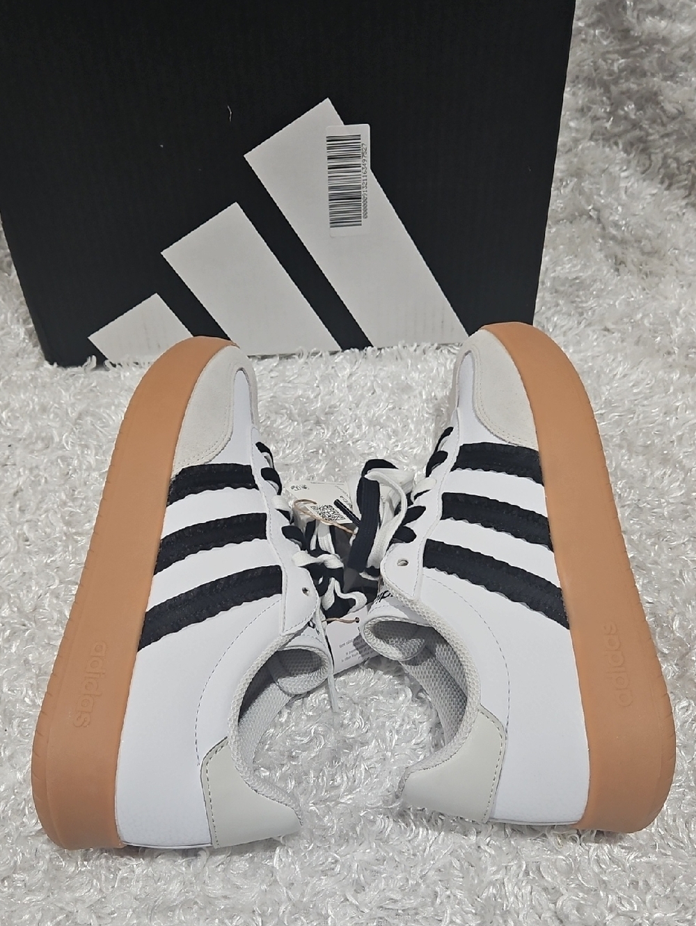 Adidas Barreda Leather Suede Sleek Sneakers - Picture 6 of 12